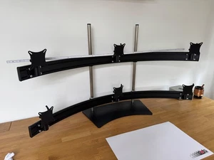 Uchwyt na monitor Stojak stół 6-krotny ekran Wyświetlacz 160x80cm zakrzywiony NP 1250 - Zdjęcie 1 z 11