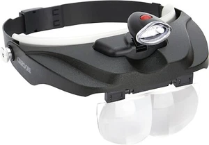 Carson CP-60 MagniVisor Head-Band LED Lighted Magnifier with 4 Interchangeable L - Picture 1 of 10