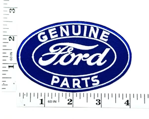 Embroidered Patch - Genuine Parts - Blue Oval - NEW - Iron-on - Ford - Picture 1 of 1