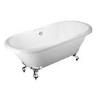 Balmoral 1700mm Double Ended Roll Top Bath with Chrome Claw & Ball Feet