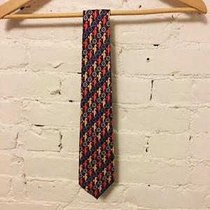 Thomas Corbata Seda Rosa Azul Marino Multi Caballito de Mar Estampado Marino - Imagen 1 de 4