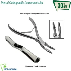 CHIRURGISCHE Orthopädische Chirurgie Werkzeuge Kit Zahnarzt Knochen Pinzette Friedman Neu - Bild 1 von 3