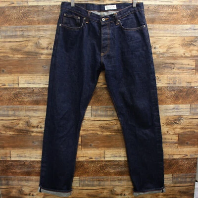 Pantalones de mezclilla con ribete Gustin talla 34x33,5 rectos para hombre Foto 1 de 4