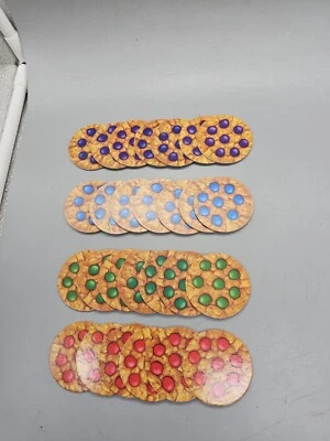 Cookie Cop Game Replacement Parts 1997 Cookies Die-Cut (28) 4 Colors - Image 1 of 4