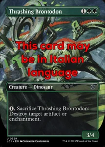 MTG 2x THRASHING BRONTODON 329 EXC - BRONTODONTE DEVASTATORE - LCI X IT - MAGIC - Picture 1 of 1