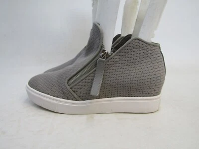 Steve Madden Womens Sz 8.5 Gray Zip Platform Ankle Fashion Boot Bootie - Image 1 of 4