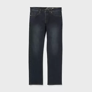 VOLCOM - Mens Solver Jeans - New Vintage Blue - Casual Straight Leg Jeans - Picture 1 of 2