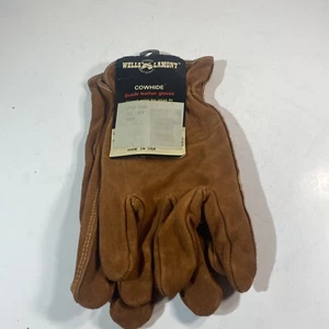 Vtg NOS Wells Lamont Cowhide Genuine Suede Leather Gloves Size Large 7046L USA - Picture 1 of 8