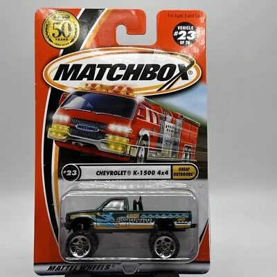 1999 Matchbox CHEVROLET K-1500 4X4Great Outdoors #23/75-50 years collection NOS - Image 1 of 4