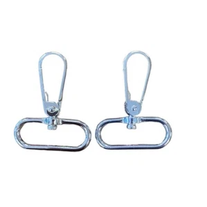 Drehbarer Clip - Druckknopf - 2er-Pack - passend für 38 mm Riemen - Nickel - Taschen, Blei, Riemen - Bild 1 von 4