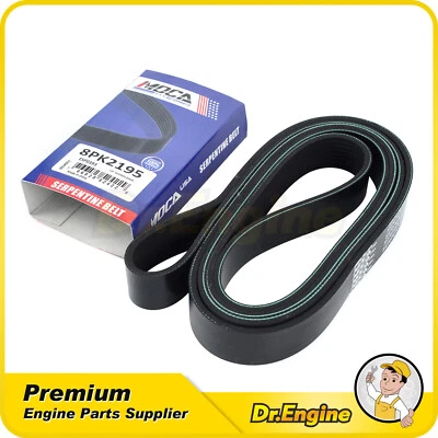 EPDM Serpentine Belt 8PK2195 Fit 2009 Ford F-250 F-350 F-450 Super Duty 6.4L - Image 1 of 4