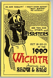 Dressed Cat- Unofficial Wichita postcard Fair 1990 - design by Ann Rusnak - Picture 1 of 2