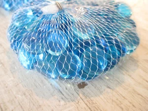 100 Count Aqua Blue Glass Gems Glass Stones Wedding, Party Decor - Picture 1 of 4