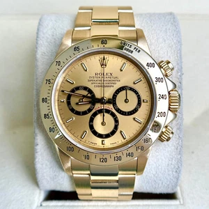 Rolex Daytona Inverted 6 Zenith Champagne Dial 18K Yellow Gold 1991 Ref 16528 - Picture 1 of 16