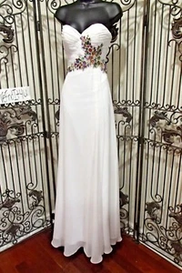G2192 JOLENE 1141224 WHITE SZ 4 $299 PROM HOMECOMING DRESS GOWN - Picture 1 of 9