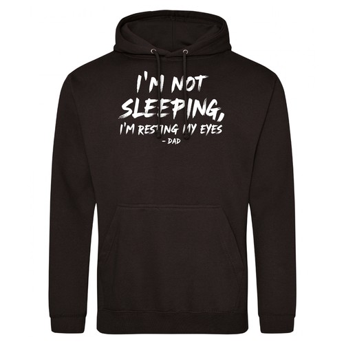 VETEMENTS Felpa con cappuccio divertente non dorme papà non dormo sto riposando gli occhi regalo per m...