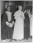 King And Queen Of Buganda With Pope Pius Xii Italy 1951 OLD PHOTO