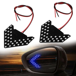 2x Blue Car Side View Mirror Arrow Turn Signal 33SMD LED Sequential Retrofit - Bild 1 von 9