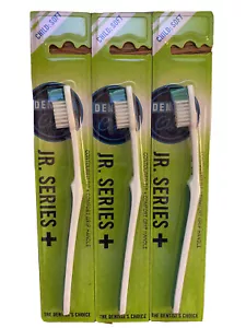 3 PACK Kids Toothbrush Soft Bristle Comfort Grip Handle Green New Dentist Choice - Picture 1 of 3