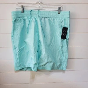 NWT Original Use mens size M seafoam green swim trunks mesh pockets drawstring - Picture 1 of 5