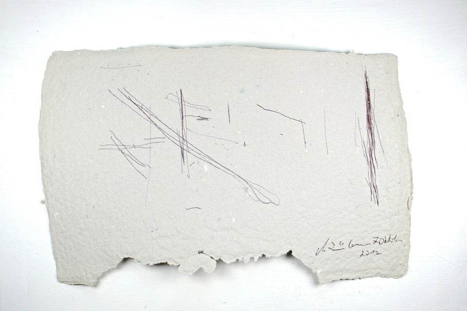 Desenho a tinta "Sísifo" papel feito à mão assinado Prof.em A. Loeschner-Gornau o07 - Imagem 1 de 1