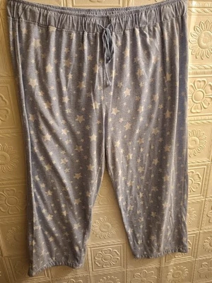 Calça pijama feminina Bobby Brooks azul claro com estrelas brancas 3x - Imagem 1 de 4