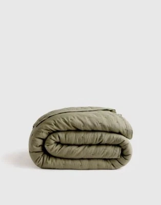 NWT Quince Willowleaf European Linen Dream Quilt – Full/Queen, No Shams - Image 1 of 4