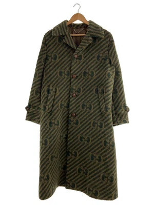 GUCCI Others GG STRIPE WOOL COAT 48 GRN Total Pattern 639261 Used From Japan F/S - Image 1 of 4
