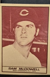 1971 MILK DUDS BASEBALL (NM) # 15 SAM McDOWELL - Bild 1 von 3