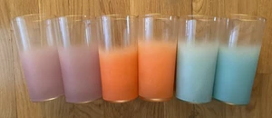 6er Set Vintage Blendo Milchglas mit Goldrand 12 oz - Bild 1 von 1