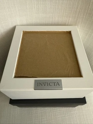 Invicta Caja Reloj Cuero 6 Ranuras Vitrina Organizador Vidrio Almacenamiento Blanco Foto 1 de 4