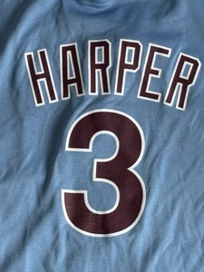 Cooperstown Philadelphia Phillies Bryce Harper Blue Stitched Jersey Youth XL - Picture 1 of 9