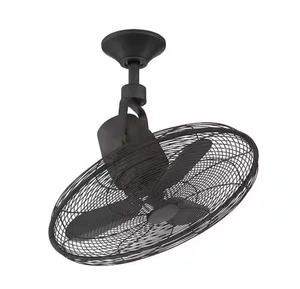 Indoor/Outdoor 22" Oscillating 3 Speed Cage Ceiling Fan With Remote AL14-22-NI - Picture 1 of 11