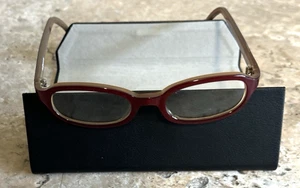 Vintage la Eyeworks Eyeglasses Frames TEXAS 759 Brown Red Oval 48-19-130 - Picture 1 of 9