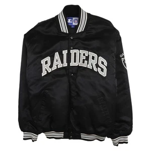 Vintage Oakland Raiders Starter Satin Bomber Jacket Size XL NFL - Imagen 1 de 5