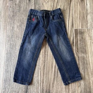Rocawear Jeans Kids 3T Blue Denim Embroidered Pocket Straight Leg Preppy #20 - Picture 1 of 8
