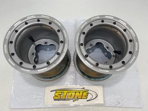 8" DWT BEADLOCK REAR WHEELS 8X8 4/110 TRX450R TRX250R LTR450 KFX450R GBC Tires - Picture 1 of 9