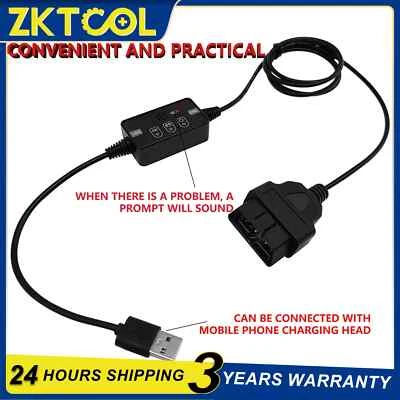USB Powered OBDII Connector Memory Saver with Buzzer for car Battery Replacement - Image 1 of 4