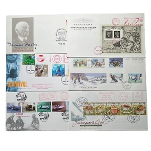 6x Royal Mail First Day Cover BUNDLE 1990-1998 CDS Stamp Slogan Postmark PMK FDC - Picture 1 of 13