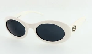 Rare Vintage Y2K GUCCI GG2400/N/S C29 54mm White Oval Sunglasses Italy - Picture 1 of 7