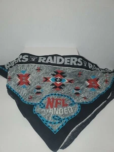 Vintage NFL Raiders Bandana Handkerchief 100% Cotton USA - Picture 1 of 8