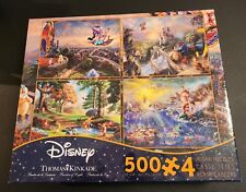 Ceaco Thomas Kinkade 4 in 1 Multi Pack Disney Puzzles 500 Piece x 4 MINT