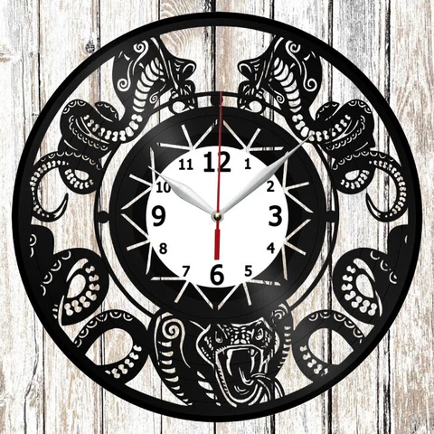 Snake Vinyl Wall Clock Made Of Vinyl Record Fan Art Handmade The Best Gift 1796 Cover