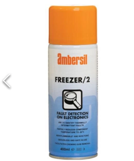 Ambersil Freezer /2 Fault Detection Spray for Electronics Rail Approved 33182