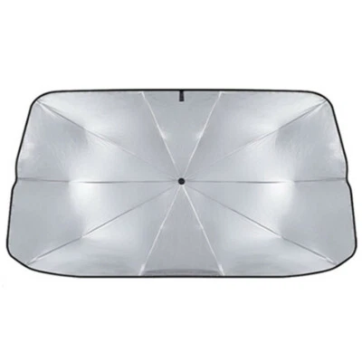 Car Front Window Sun Shade Windshield Cover Visors Foldable Umbrella Bent Handle - Image 1 of 4