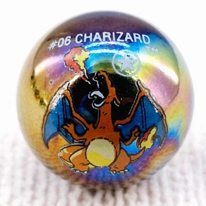 Pokemon Charizard 06 Marble First Edition Iridescent Holo Glas Vintage 2000 Rarität - Bild 1 von 4