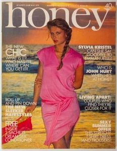 SYLVIA KRISTEL Tina Chow JOHN HURT Honey magazine May 1979 SRI LANKA Soho RITZY - Picture 1 of 24