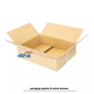 50x Mailing Box 430 x 305 x 140mm Brown Regular Large Shipping Carton A3 B4 B936 - Picture 1 of 4