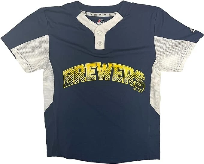 Milwaukee Brewers MLB Premier Eagle Cool Base Men's 2-Button Jersey SMALL - Image 1 of 1