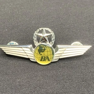 Rare BA Airlines Pilot Wings Pin Silver Tone Vintage Johnson’s Jewelry OH - Picture 1 of 7
